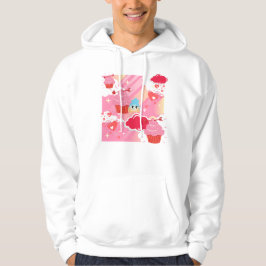 Sassy Cute Slime med Alla Hjärtans Dag-muffins Hoodie