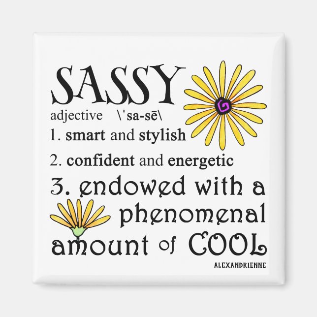 Sassy-definierad Magnet (Framsidan)