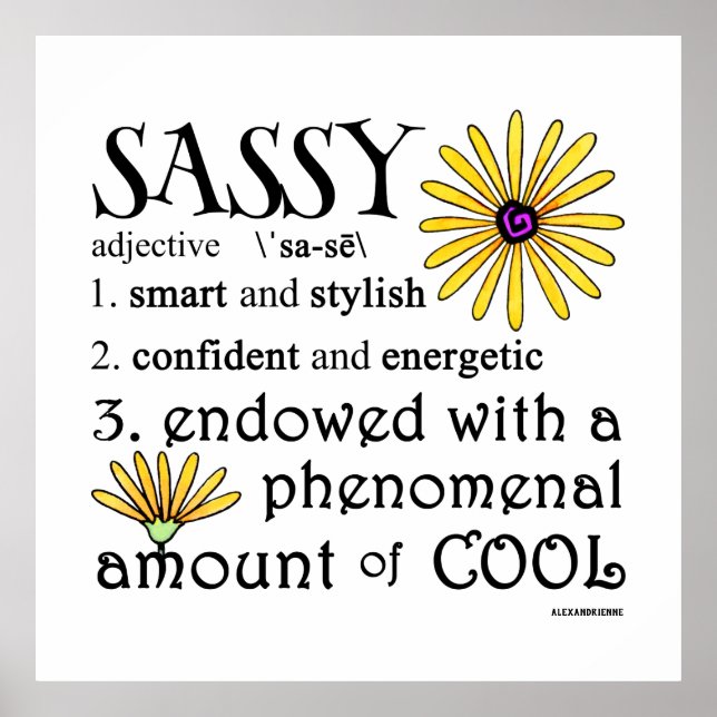 Sassy-definierad Poster (Framsidan)