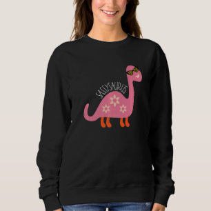 Sassy Dinosaur Tonåring Girl Saker Rosa Leopard Su T Shirt