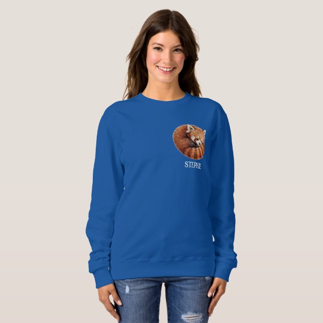  Sassy Djur Röd Panda  T Shirt (Hel framsida)