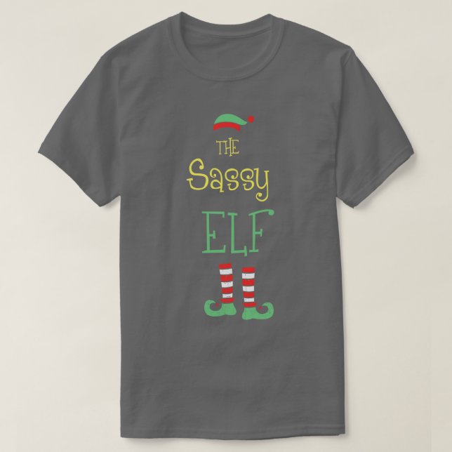 Sassy Elf-julen Elf Tee Matching Family Ts (Design framsida)
