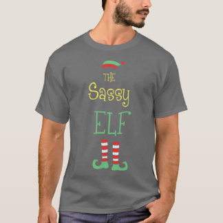 Sassy Elf-julen Elf Tee Matching Family Ts