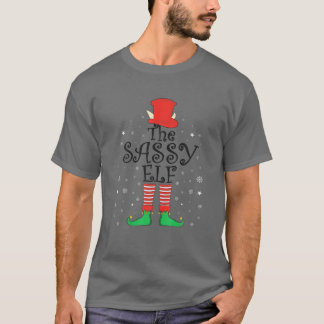 Sassy Elf-julen, matchande familjegrupp Xma T Shirt