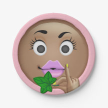 Sassy Emoji papperstallrikar