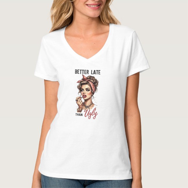 Sassy Estetisk Dam Grafisk T-Shirt (Framsida)