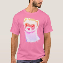 Sassy Ferret i Rainbow Färg T Shirt