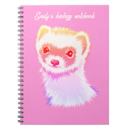 Sassy Ferret in Rainbow Färg bioology Anteckningsbok