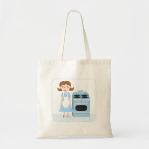 Sassy Fifties Housefru Art Tecknad Stil Design Tygkasse