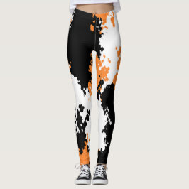 Sassy flickaCamo damasker - orange Leggings