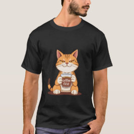 Sassy Ginger Katt Kaffe Först Morgonstämning ✨🐾☕ T Shirt