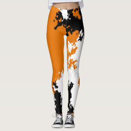 Sassy Girl Camo Leggings - Mango Tango