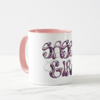 Sassy Girl Ljus Rosa Kaffemug | Lila Marmor T Mugg