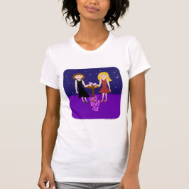 Sassy Girls Night Out Roligt Flirty Tecknad T Shirt