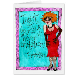 Sassy Glamor Dam Hälsningskort