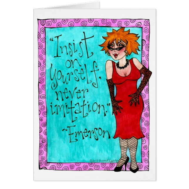 Sassy Glamor Dam Hälsningskort (Framsidan)