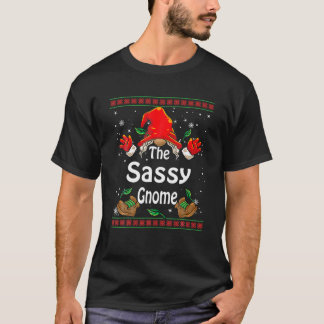 Sassy Gnome Buffalo Play Matching Family Christma T Shirt