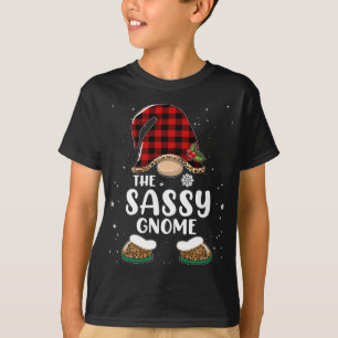 Sassy Gnome Buffalo Play Matching Family Christma T Shirt