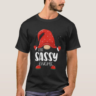 Sassy Gnome Matching Family Group jul Pajama T Shirt