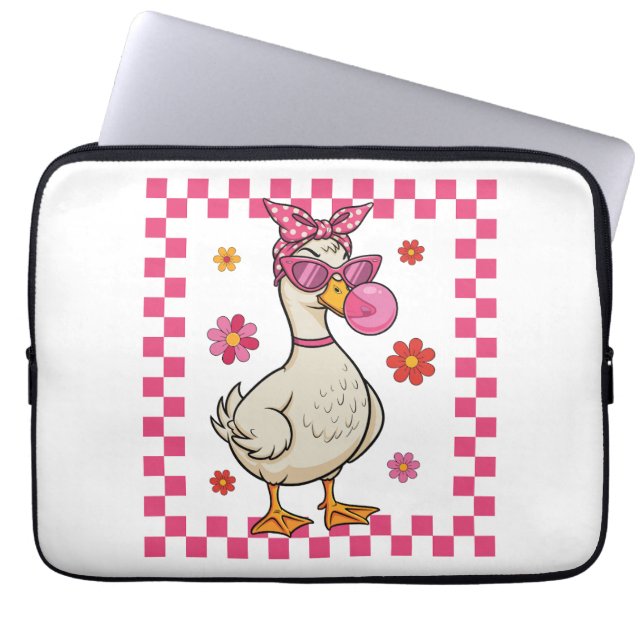 Sassy Goose med Bubblegum Laptop Fodral (Framsidan)