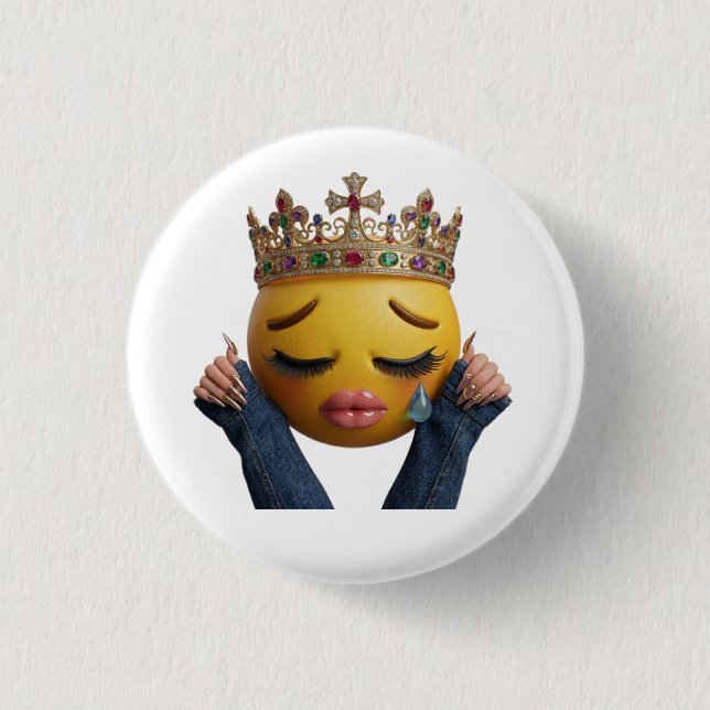 Sassy Gråtande Emoji Partyballong - Dramatisk Föde Knapp (Framsida)