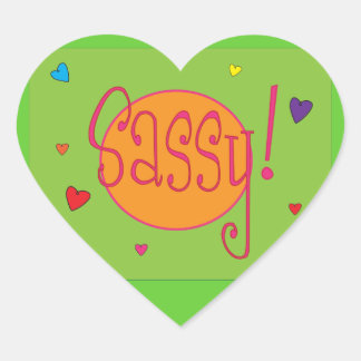 Sassy Heart Sticker Hjärtformat Klistermärke