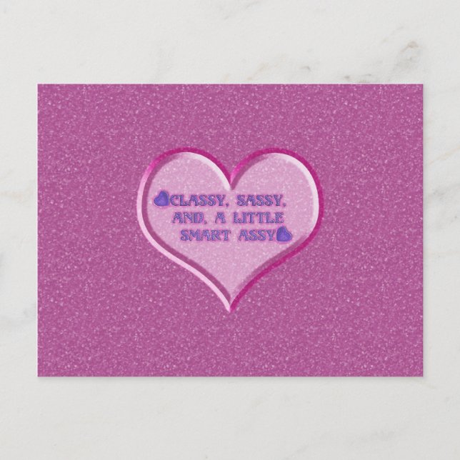 Sassy Heart Vykort (Framsida)
