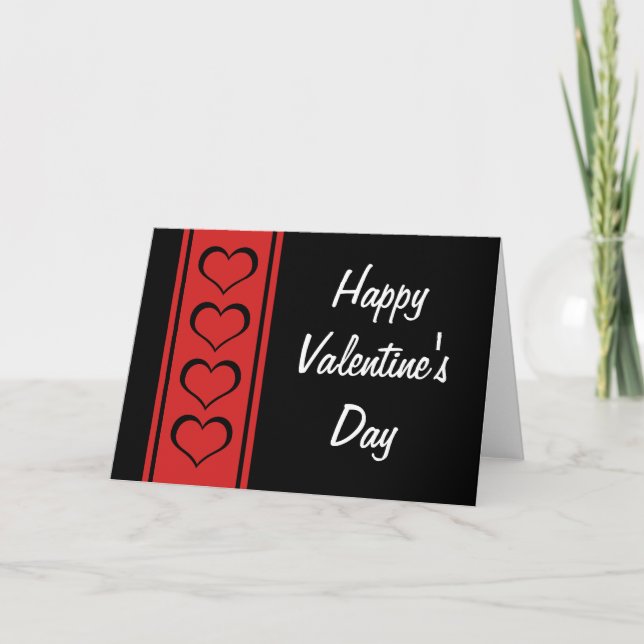 Sassy Hearts Valentine Day Card Helgkort (Framsida)