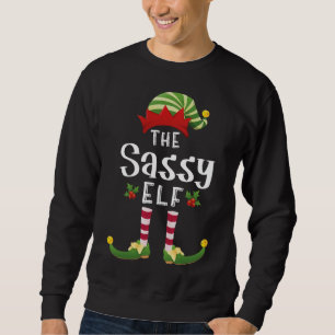 Sassy jul Elf Matching Pajama X-Mas Party Lång Ärmad Tröja