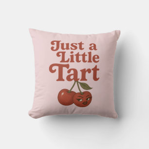 Sassy körsbär just lite syrlig retro röd och rosa kudde