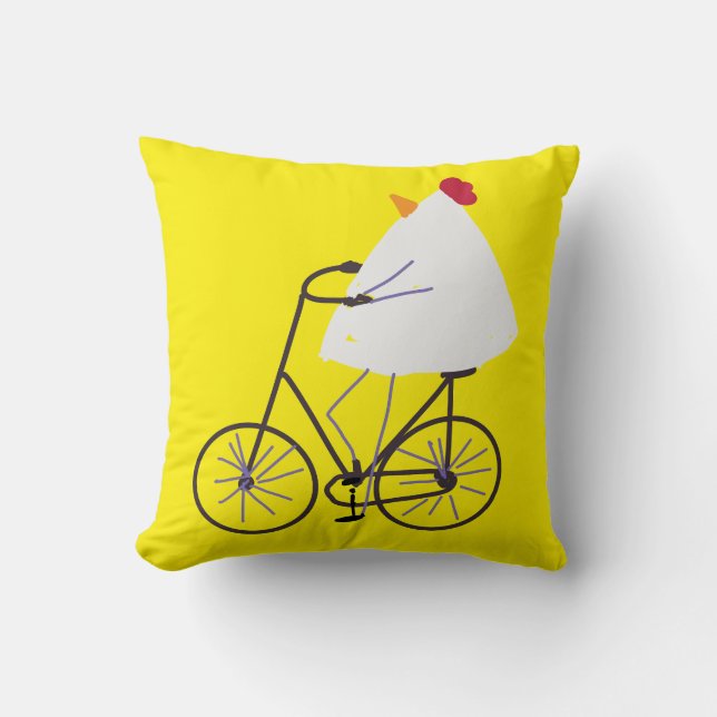 Sassy kycklingbiker kudde (Framsida)