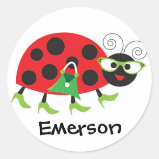 Sassy Ladybug Stickers Runt Klistermärke