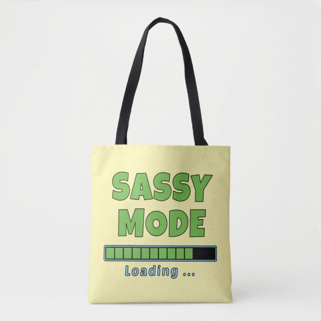 Sassy läge laddar… tygkasse (Framsida)