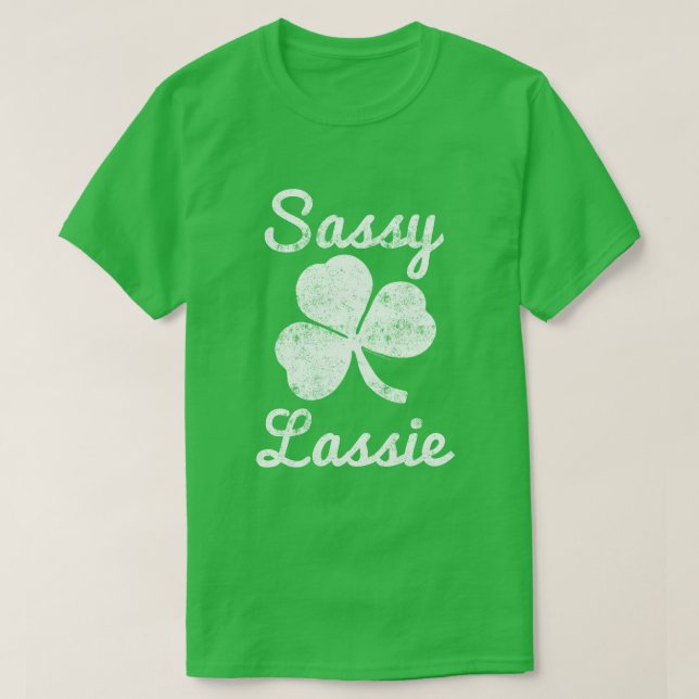 Sassy Lassie Cute Women's St. Patrick's Day Shirt T (Design framsida)