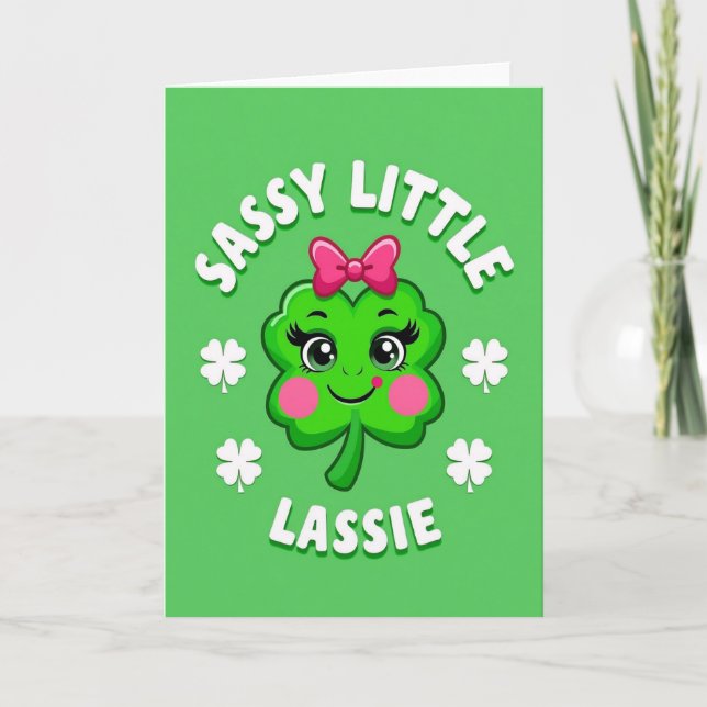 Sassy Lassie-klöverkort Kort (Framsida)