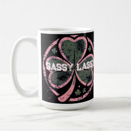 Sassy Lassy Grunge Rosa Klöver T-Shirt Kaffemugg