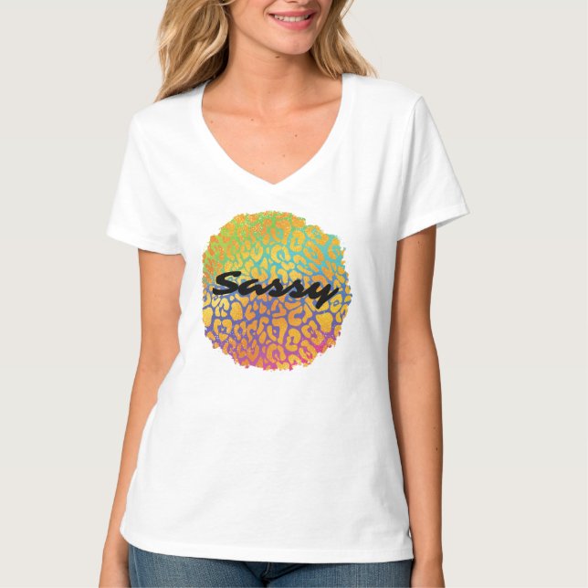 Sassy Leopard Spot T Shirt (Framsida)