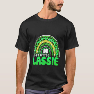 Sassy Little Lassie Boho Leopard Rainbow St Patric T Shirt