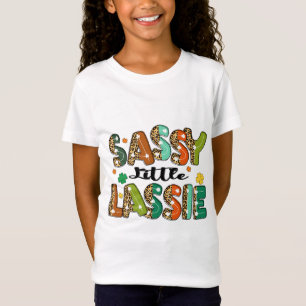 Sassy Little Lassie Cute Irish St patricks day T Shirt