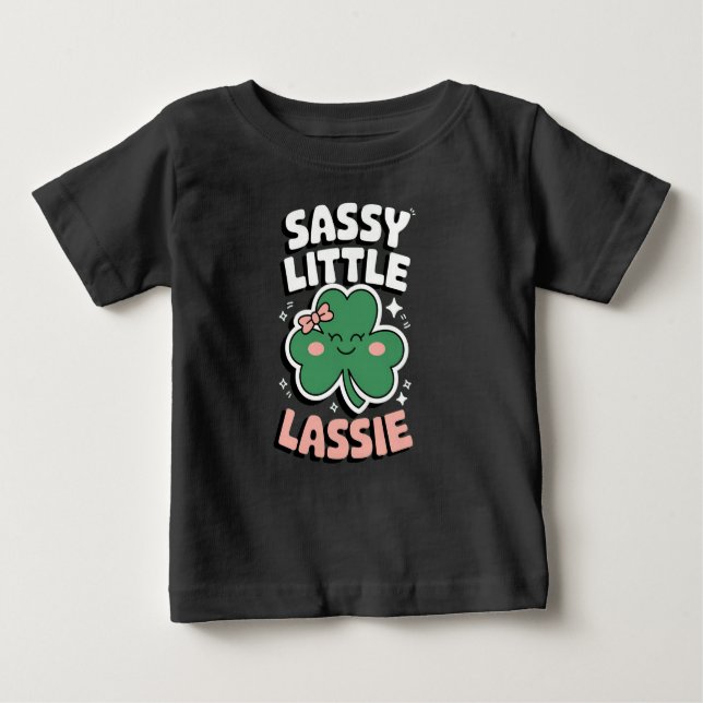 Sassy Little Lassie för flicka T Shirt (Framsida)