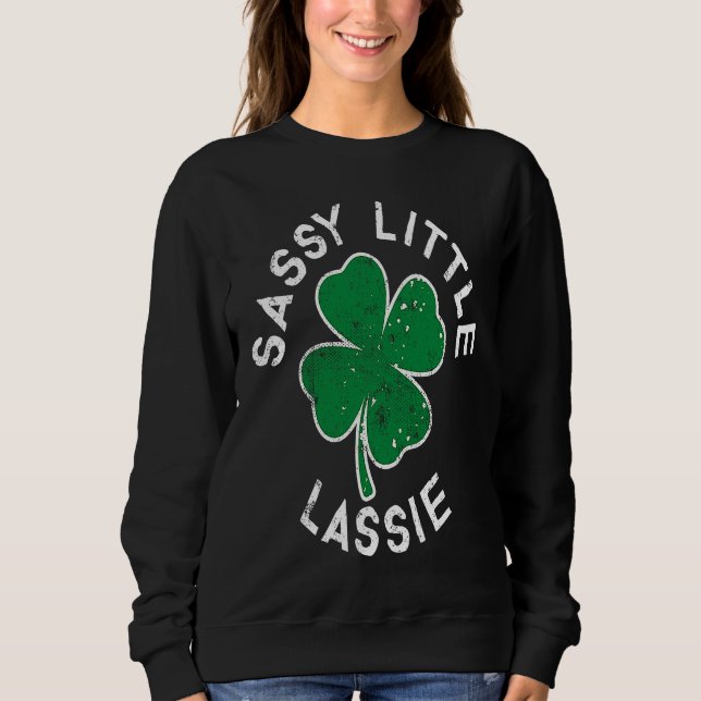 Sassy Little Lassie Lucky C St Patrick's Day Förde T Shirt (Framsida)