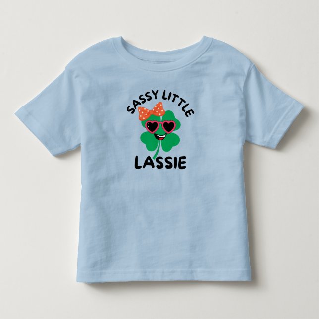 Sassy Little Lassie: St. Patricks Day Barn Babys T Shirt (Framsida)