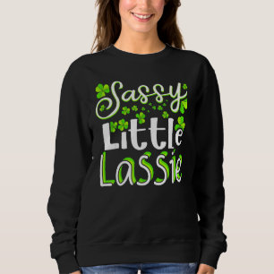 Sassy Little Lassie St patrick's day För manar Wom T Shirt