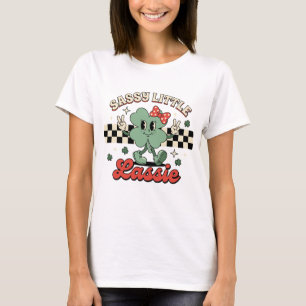 Sassy Little Lassie St Patricks Day Saint Pattys p T Shirt