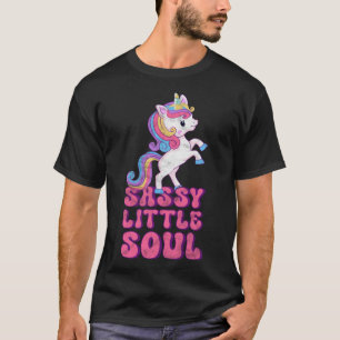 Sassy Little Soul Cute Sarcastic Unicorn Kids T Shirt