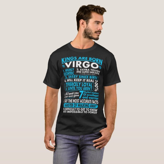 Sassy lojala kungar är den födda vågZodiactshirten T Shirt (Hel framsida)