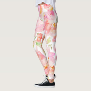 Sassy Modern Rosa Blommigt Leggings