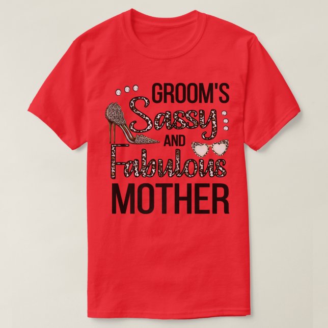Sassy Mor vid groomskåran Grooms Mamma T Shirt (Design framsida)