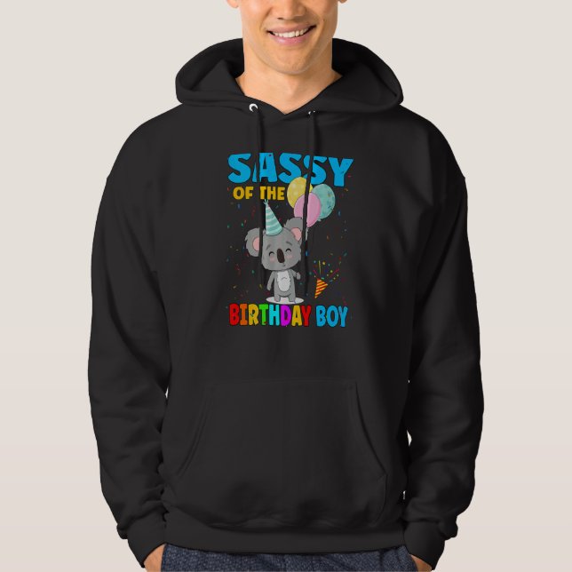 Sassy of the Birthday Boy Koala Bear Family Koalas Hoodie (Framsida)