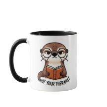 Sassy Otter med glasögon - "Inte din terapist"
